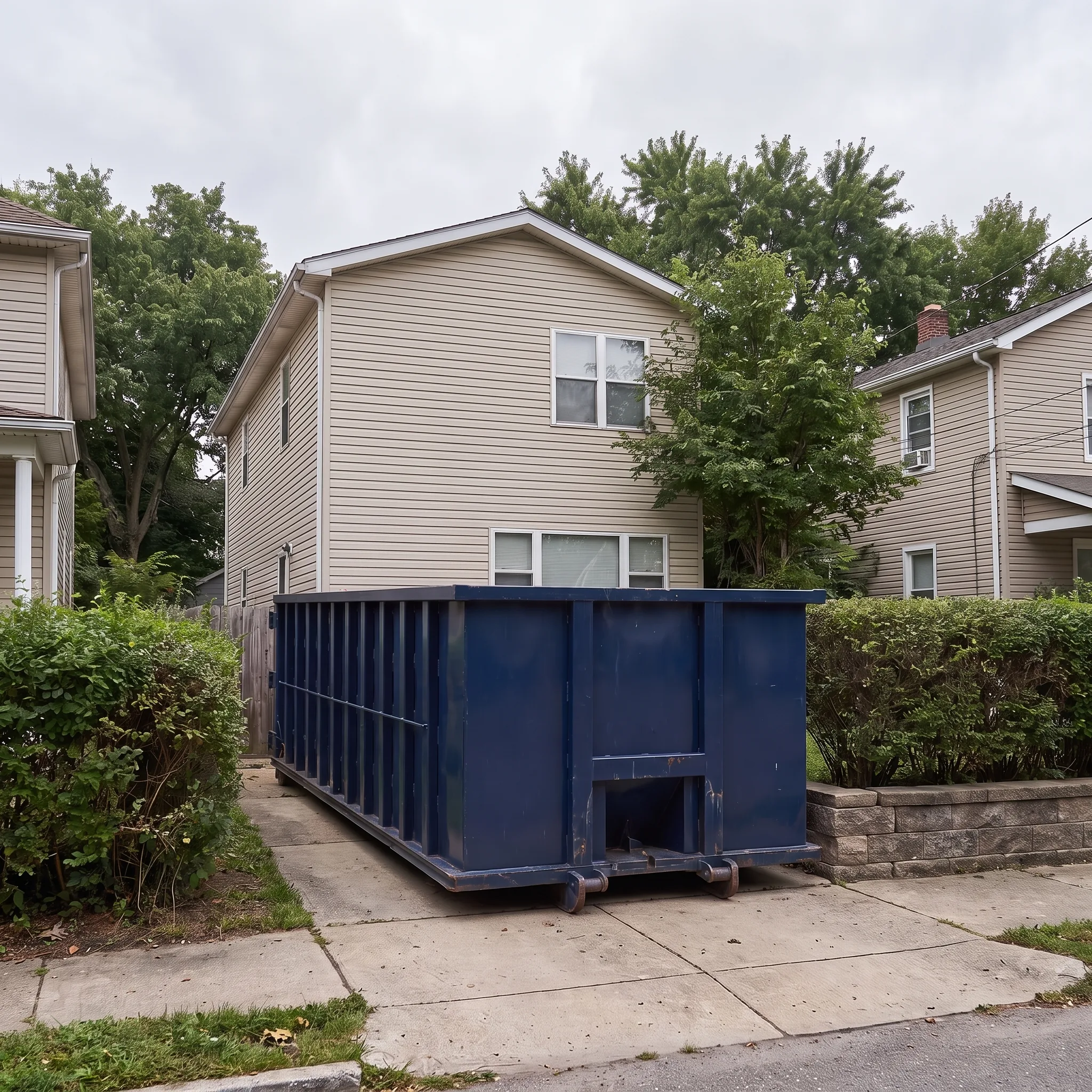 Dumpster on a Worcester, MA job site